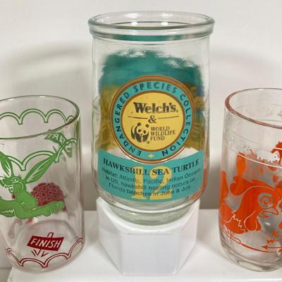 LOT 173: Collection of Children's Juice Glasses and Mugs - Welch's and Bunnykins Included
