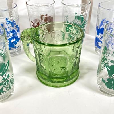 LOT 173: Collection of Children's Juice Glasses and Mugs - Welch's and Bunnykins Included