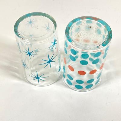 LOT 174: Collection of Colorful Vintage Juice Glasses