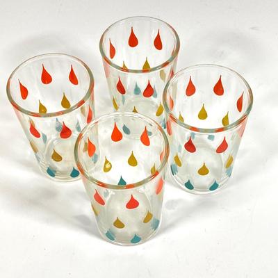 LOT 174: Collection of Colorful Vintage Juice Glasses