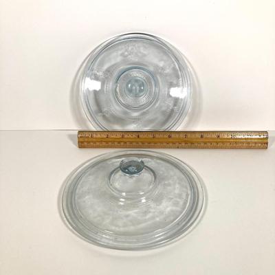 LOT 180: Fire King Oven Glass Collection - 2 Rectangular Casserole Dishes, Small Lidded Rectangular Refrigerator Dish, Plate, Bowl,...