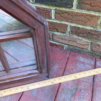 LOT 182: Vintage Six Sided Wooden Window Pane with Mirror Background