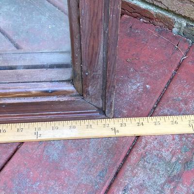 LOT 182: Vintage Six Sided Wooden Window Pane with Mirror Background