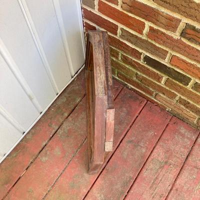 LOT 182: Vintage Six Sided Wooden Window Pane with Mirror Background
