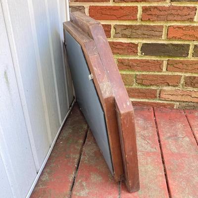 LOT 182: Vintage Six Sided Wooden Window Pane with Mirror Background