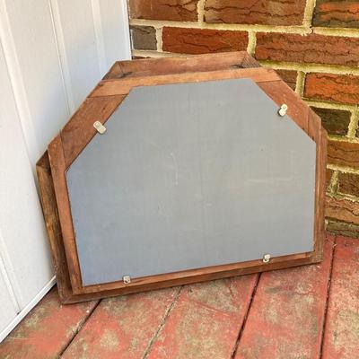LOT 182: Vintage Six Sided Wooden Window Pane with Mirror Background