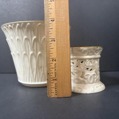LOT 217: Lenox Collection: Fruit "Special" Salad/Dessert Plates, Illuminations Scroll Votive Candle Holder, Nature's...
