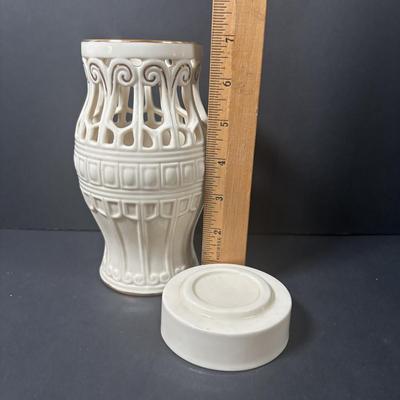 LOT 217: Lenox Collection: Fruit "Special" Salad/Dessert Plates, Illuminations Scroll Votive Candle Holder, Nature's...