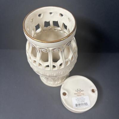 LOT 217: Lenox Collection: Fruit "Special" Salad/Dessert Plates, Illuminations Scroll Votive Candle Holder, Nature's...