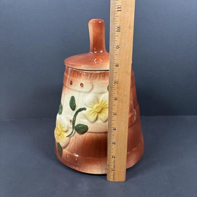 LOT 222: Vintage Butter Churn Cookie Jar