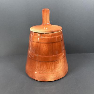 LOT 222: Vintage Butter Churn Cookie Jar