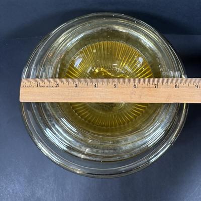 LOT 223: Set of 4 Amber Glass Mixing/Serving Bowls