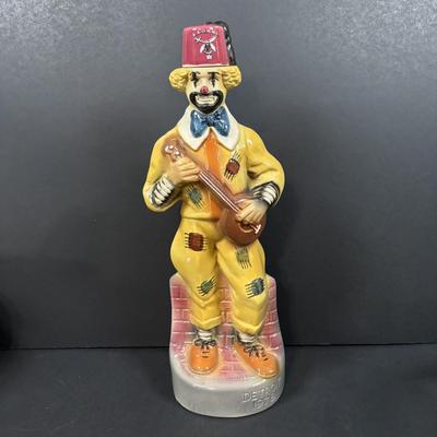 LOT 230: Ezra Brooks Shriner Clown Decanter, Sad Clown Biscuit Jar, Salt /Pepper Clowns and More