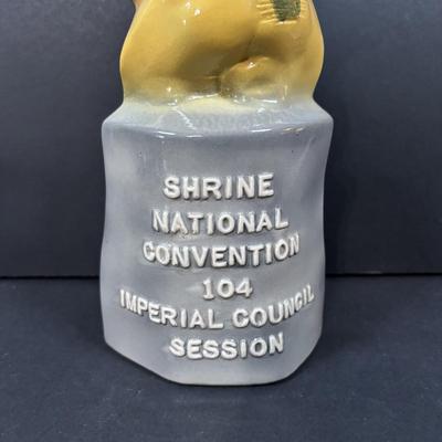 LOT 230: Ezra Brooks Shriner Clown Decanter, Sad Clown Biscuit Jar, Salt /Pepper Clowns and More