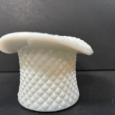 LOT 235: Milk Glass Collection Featuring Westmorland English Hobnail Hat