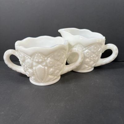 LOT 235: Milk Glass Collection Featuring Westmorland English Hobnail Hat