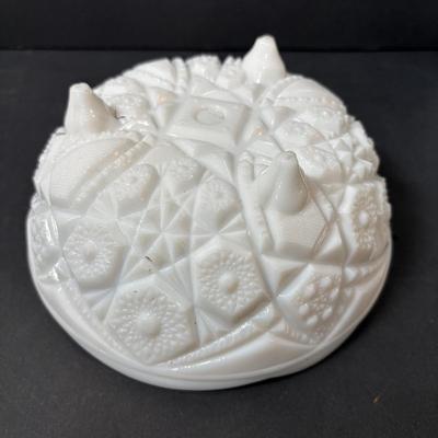 LOT 235: Milk Glass Collection Featuring Westmorland English Hobnail Hat