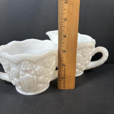 LOT 235: Milk Glass Collection Featuring Westmorland English Hobnail Hat