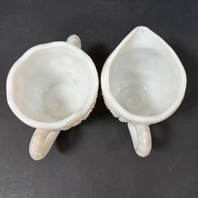 LOT 235: Milk Glass Collection Featuring Westmorland English Hobnail Hat