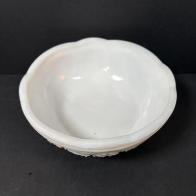 LOT 235: Milk Glass Collection Featuring Westmorland English Hobnail Hat
