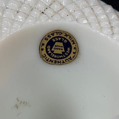LOT 235: Milk Glass Collection Featuring Westmorland English Hobnail Hat