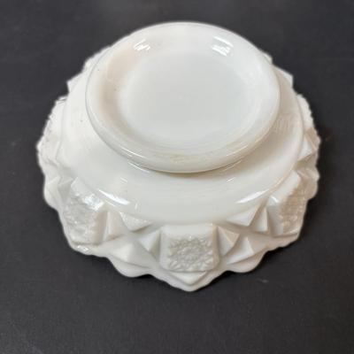 LOT 235: Milk Glass Collection Featuring Westmorland English Hobnail Hat