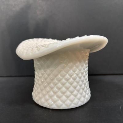 LOT 235: Milk Glass Collection Featuring Westmorland English Hobnail Hat