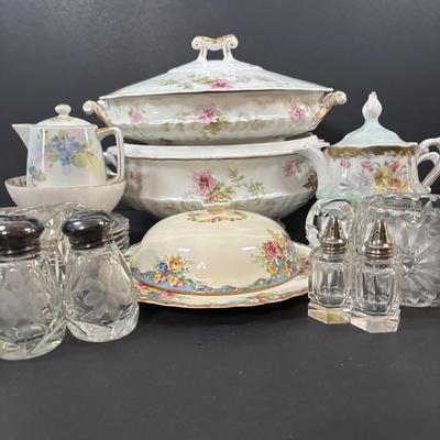 LOT 237: Beautiful China & More Collections: Limoges Covered Serving Bowls, Imperial Crown China Austria, R&S Germany