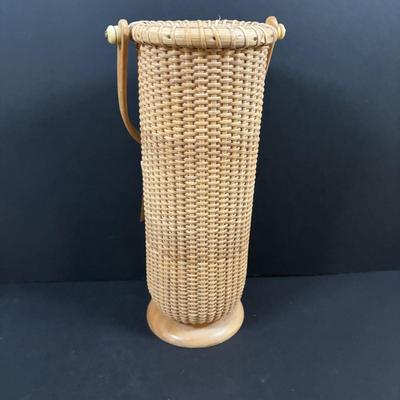 LOT 241: Yellow Swirl Bowl USA, Nantucket Hand Crafted Basket, Swanky Swig Kraft Juice Glasses & More