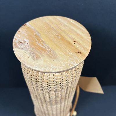 LOT 241: Yellow Swirl Bowl USA, Nantucket Hand Crafted Basket, Swanky Swig Kraft Juice Glasses & More