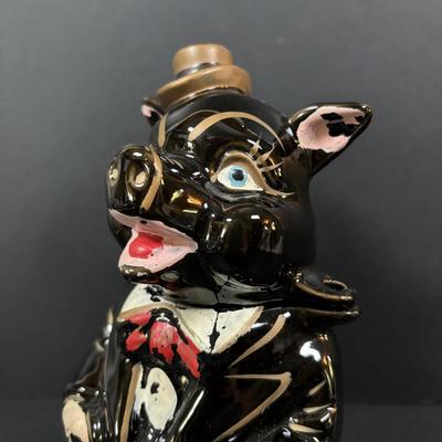 LOT 245 Vintage Ceramic Pig Collection: Relco Black Piggy Band, Polka Dot Piggy Bank, "Toby" Pig Pitcher and Little Girl Pig
