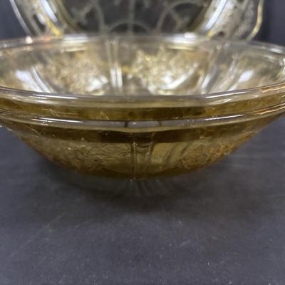 LOT 249: Vintage Amber Depression Glass Collection