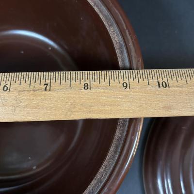 LOT 252: Vintage Potter Bowls featuring a Redware Bowl