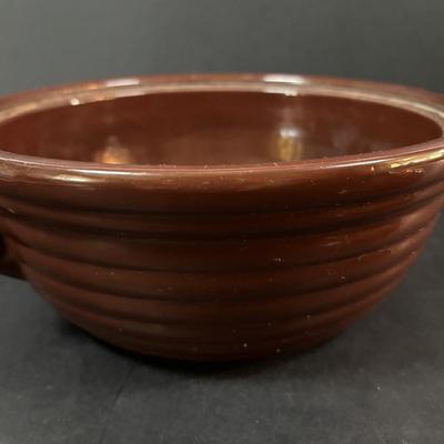LOT 252: Vintage Potter Bowls featuring a Redware Bowl