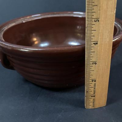 LOT 252: Vintage Potter Bowls featuring a Redware Bowl