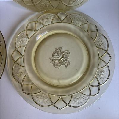 LOT 256: Large Amber Depression Glass Collection