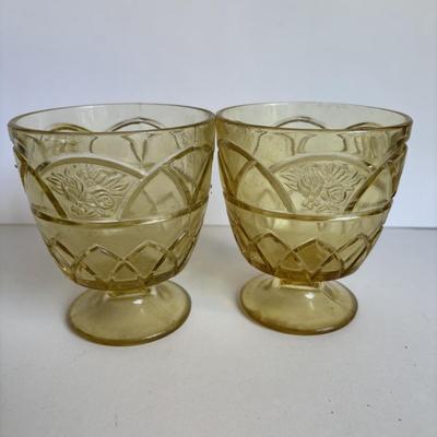 LOT 256: Large Amber Depression Glass Collection