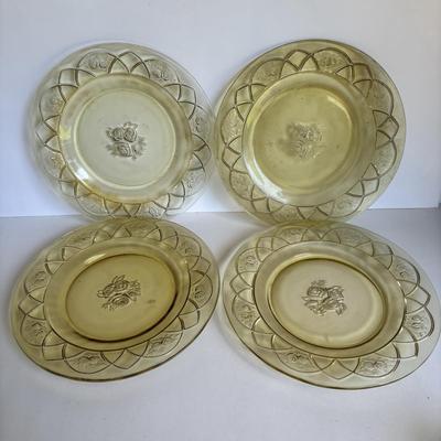 LOT 256: Large Amber Depression Glass Collection