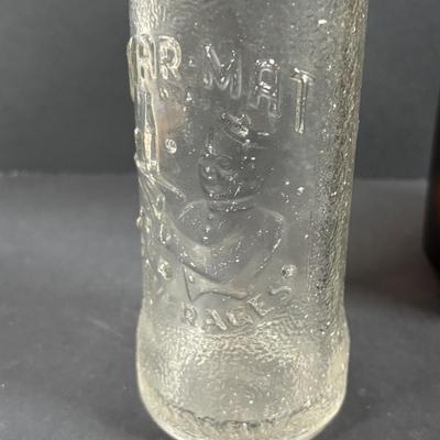 LOT 261: Hall for Westing House Refrigerator Dishes (no lids), Brown Glaze Bowl USA, Shawnee Cat Creamer, National Dairy Orange Juice...