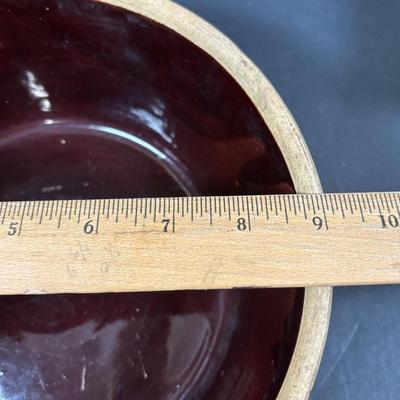 LOT 261: Hall for Westing House Refrigerator Dishes (no lids), Brown Glaze Bowl USA, Shawnee Cat Creamer, National Dairy Orange Juice...