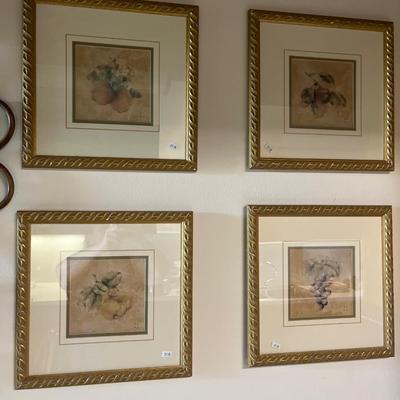 Sale Photo Thumbnail #211: Four matching set of Pictures and wall metal Art.