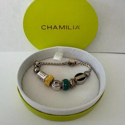 CHAMILIA BEAD / charm bracelet with box / GREEN BAY PACKERS