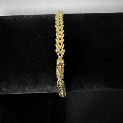 Sterling Silver (Gold plated) Tennis Bracelet with stones