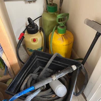 Sale Photo Thumbnail #274: Sprinkler control , boxes ,paints,hoses,sprayers, grout& misc