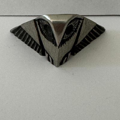 Bruce Casting pewter minimalist owl