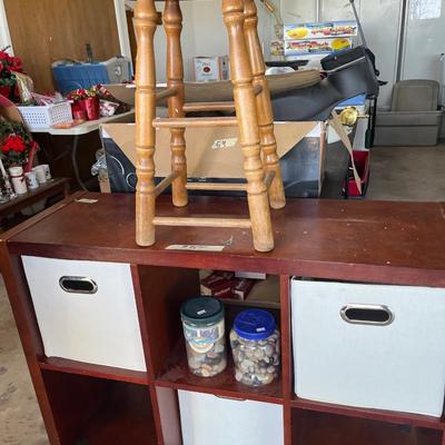 Sale Photo Thumbnail #286: Storage Stacker and bar stool