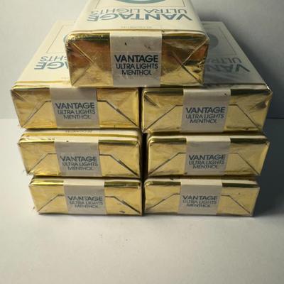 7 packs of vintage unopened 1980's Vantage ultra lights