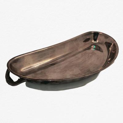 Silver tray oval, total of 2