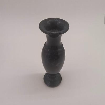 Black stone vase