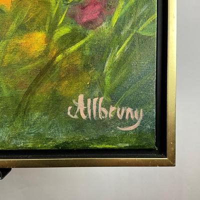 Sale Photo Thumbnail #351: Black and gold floating frame
Frame: 21.5" high x 25.5" wide
Art: 20" high x 24" wide